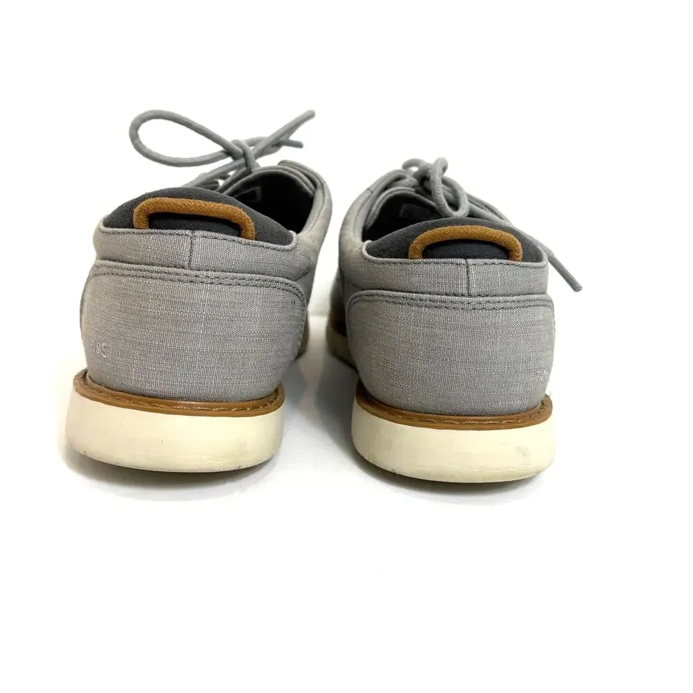 TOMS - Men's Navi Crosshatch Sport Bottom Oxford Dress Shoes-Gray- 12